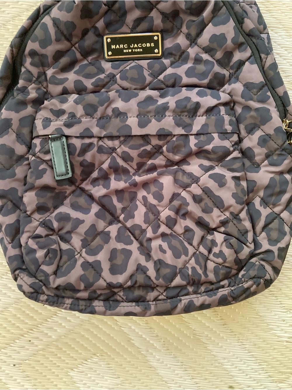 Marc Jacobs Quilted Leopard-Print Backpack in Brown and Gray NWOT